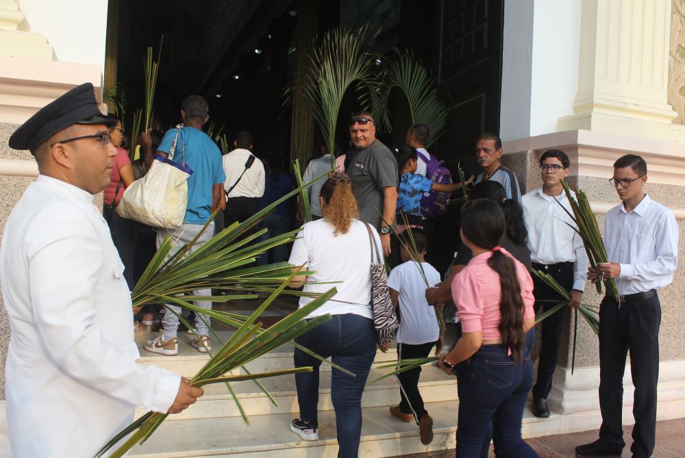 Bendición de palmas. Foto: Xiomara Solano.
