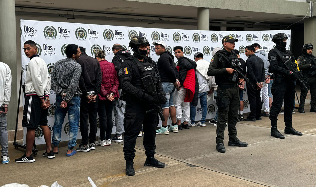 Autoridades colombianas capturaron a 20 integrantes del Tren de Aragua en Bogotá