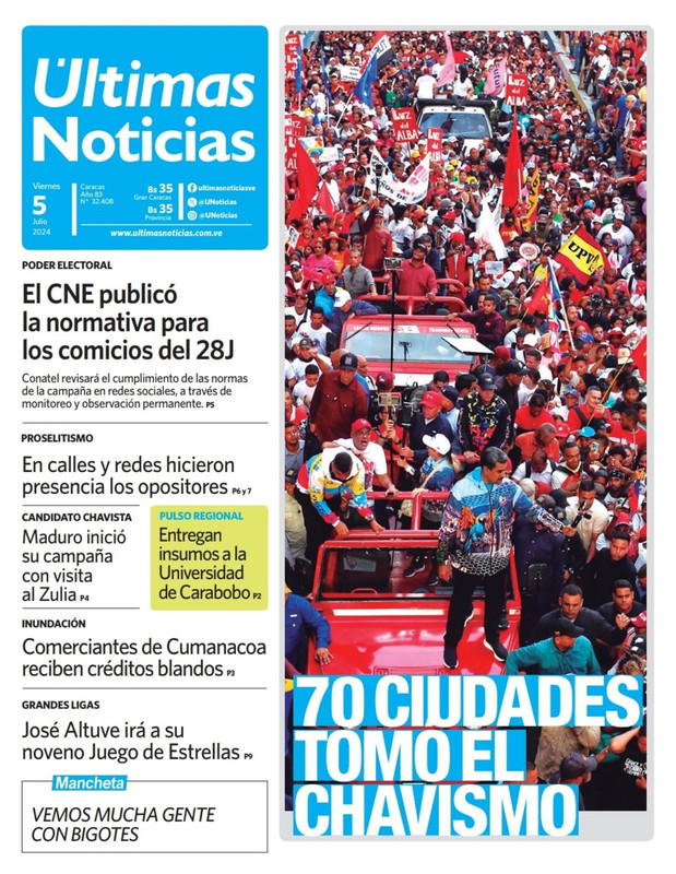 Titulares de la prensa nacional para este 5 de julio