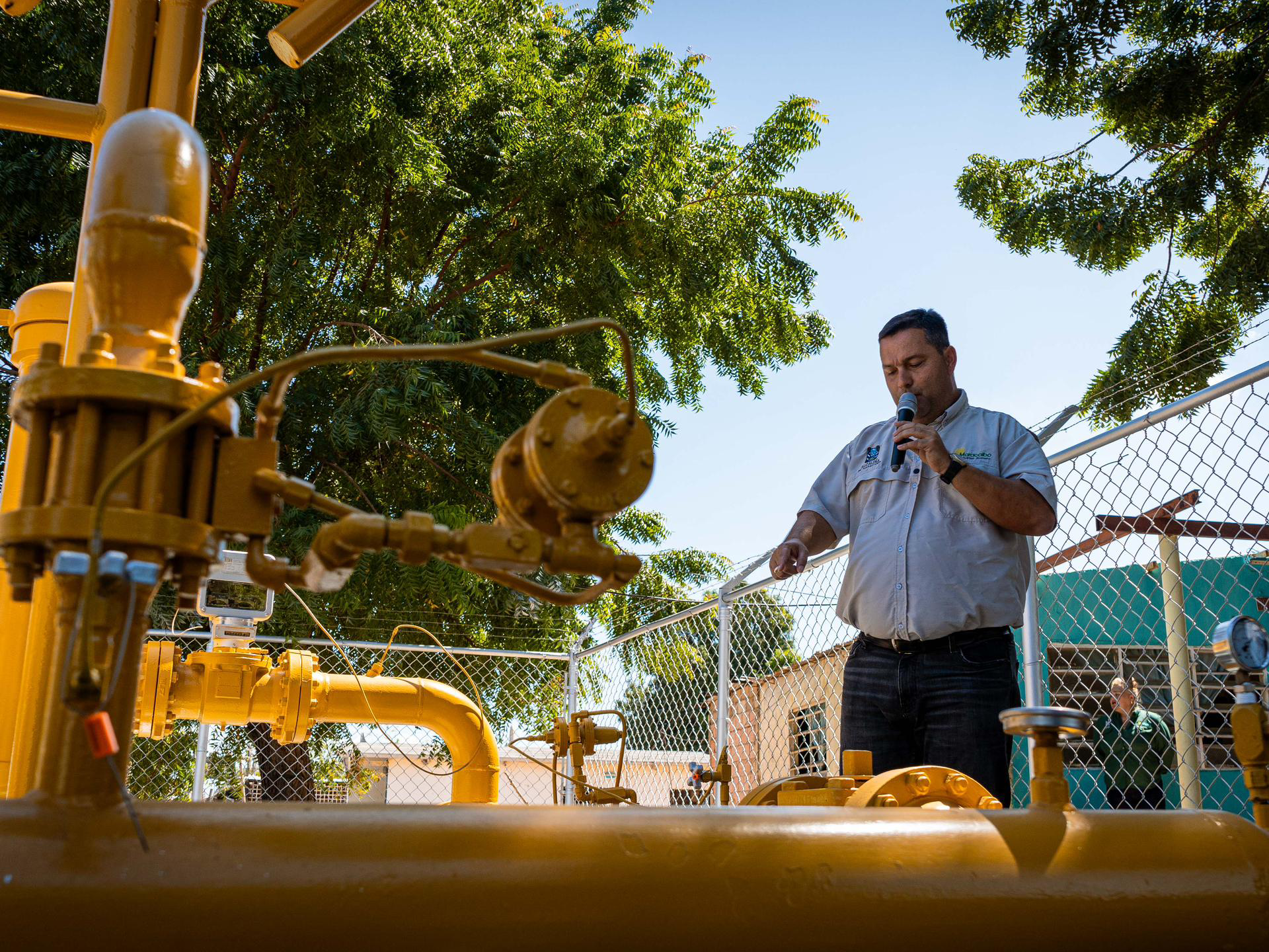 Realizan mantenimiento a la estación de distribución de gas Las Marías en Francisco Eugenio Bustamante