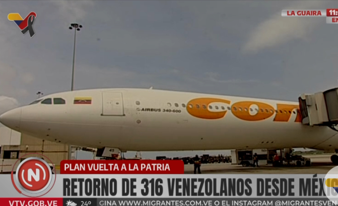 Llegaron al país 316 nuevos migrantes venezolanos desde México