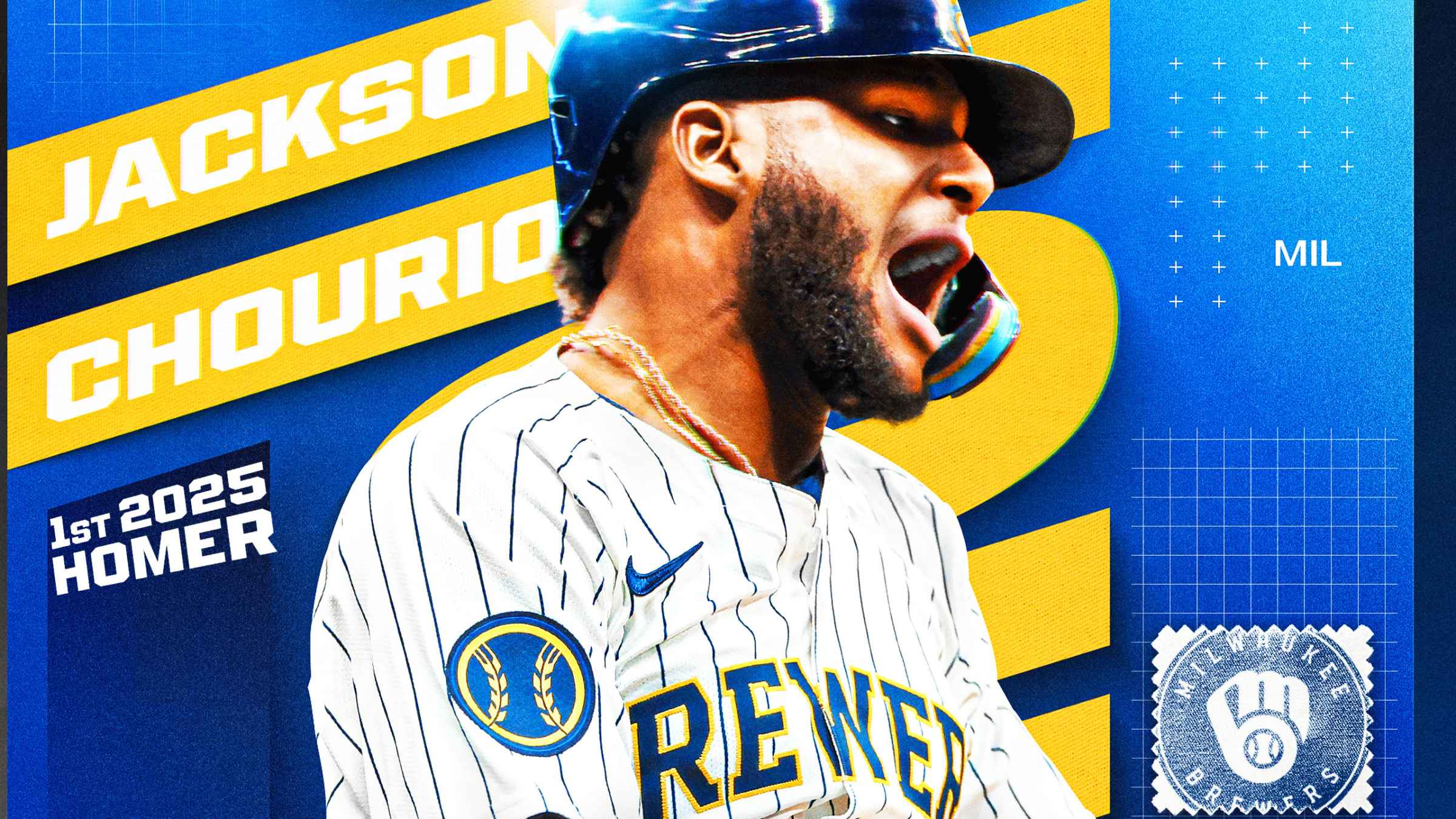 Jackson Chourio conecta su primer vuelacerca de temporada en triunfo de Cerveceros