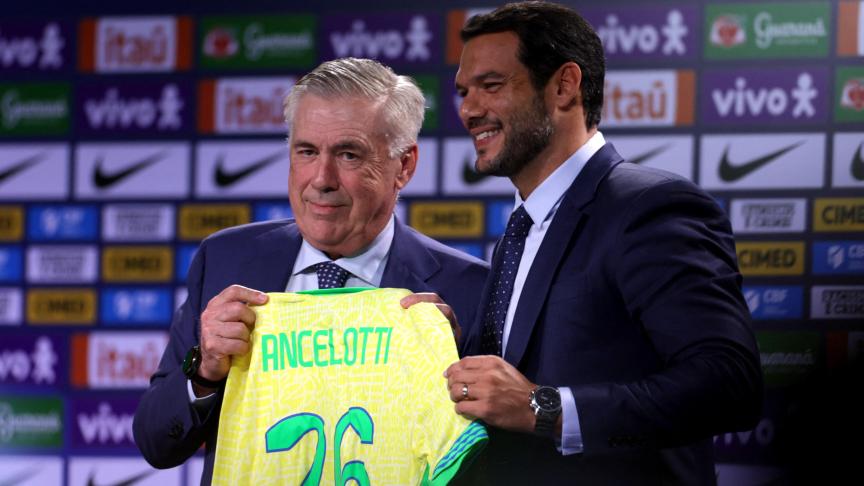 ¡Una nueva etapa! Carlo Ancelotti fue presentado en la selección de Brasil