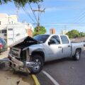 Choque y vuelco en la calle 70 con avenida 3G de Maracaibo