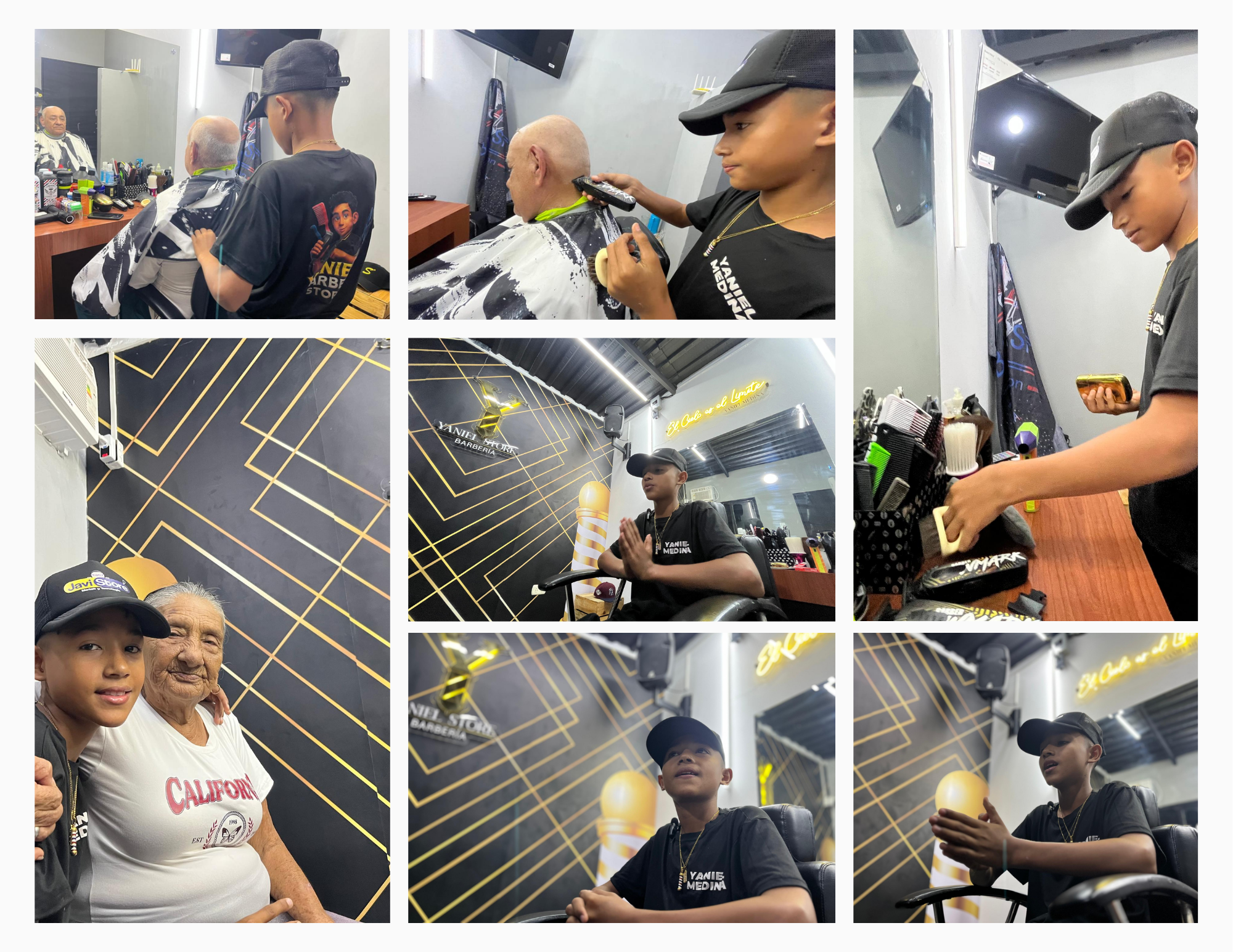 De la sombra del árbol a su barbería: El sueño cumplido del barbero más pequeño de Maracaibo