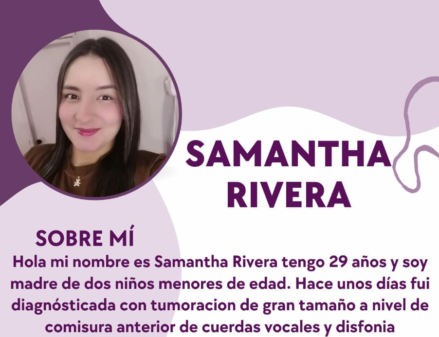 Servicio público: Ayudemos a Samantha Rivera con su operación