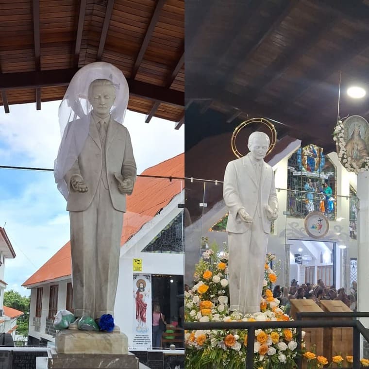 La aureola en la estatua de San José Gregorio Hernández: Símbolo de su elevación a la santidad