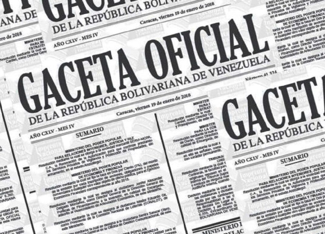 Publican en Gaceta Oficial Decreto de Estado de Conmoción en Venezuela