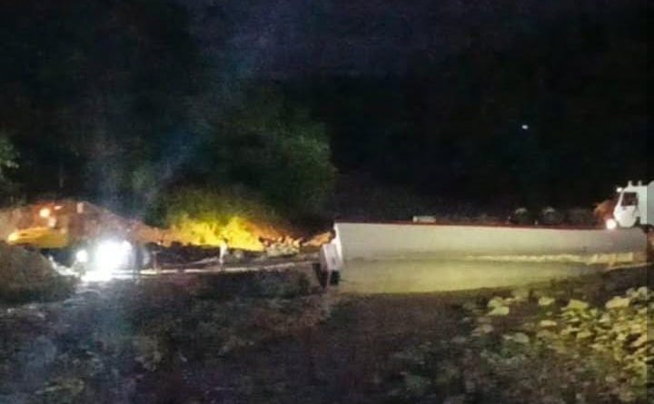 Se volcó gandola con miles de kilos de carne en la Panamericana