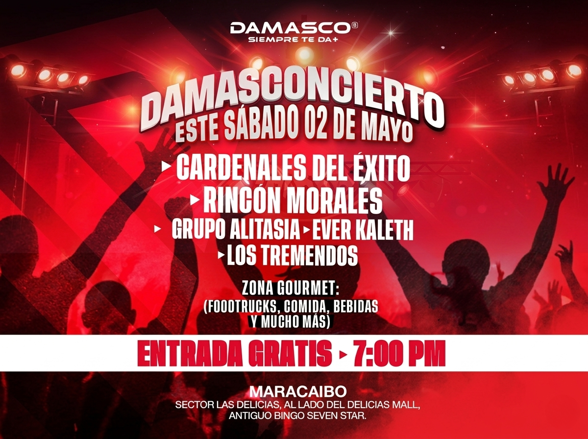 DAMASCO hace historia global en el Zulia: Inaugura la tienda más grande del mundo y celebra a las madres con un mega concierto  