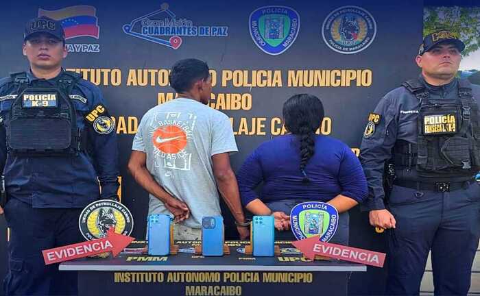 Detienen a dos ciudadanos por robo en el centro de Maracaibo