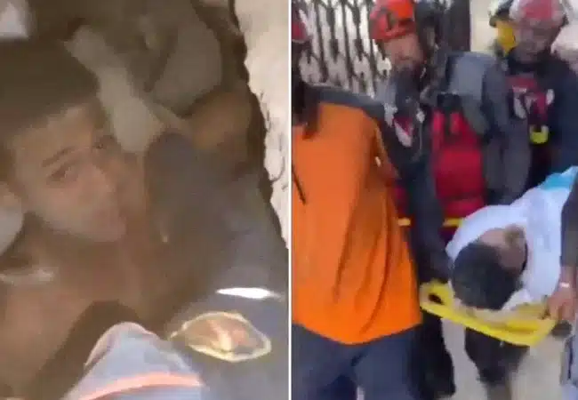 Rescatistas logran salvar a un joven atrapado tras colapso en La Guaira