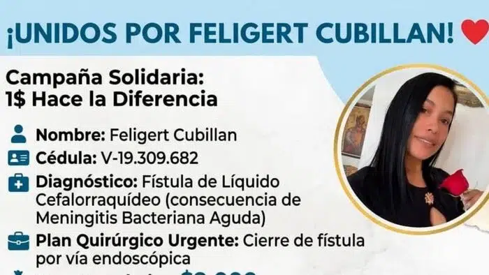Feligert Cubillán necesita el apoyo de todos para superar las secuelas de una meningitis aguda