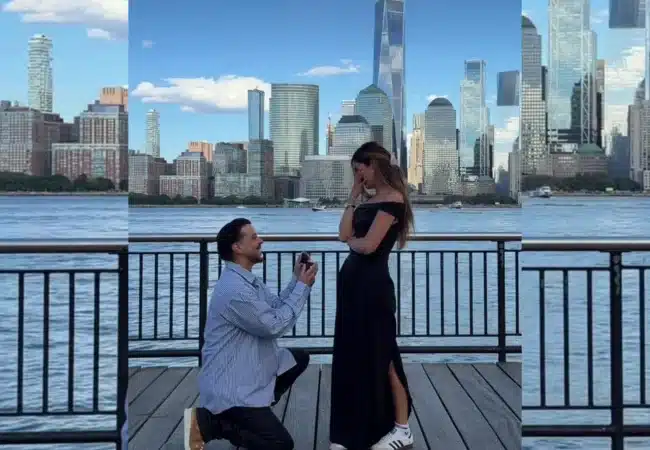 ¡Segunda vuelta al altar! Víctor Muñoz sorprende a su esposa Antonella González con una romántica propuesta de boda en Nueva York