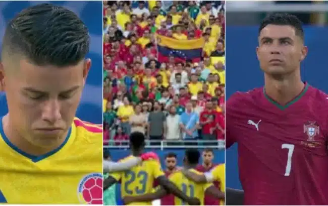 Más allá del fútbol: El emotivo minuto de silencio de Colombia y Portugal por las víctimas en Venezuela