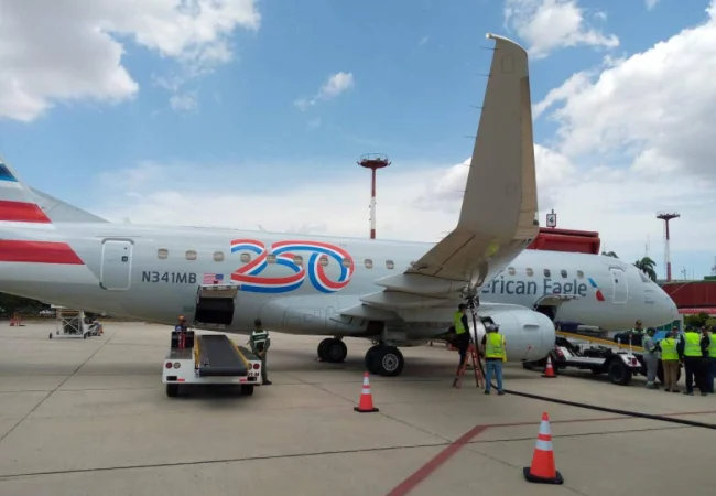 Con 75 pasajeros American Airlines regresó a Maracaibo hoy después de siete años de suspensión de los vuelos