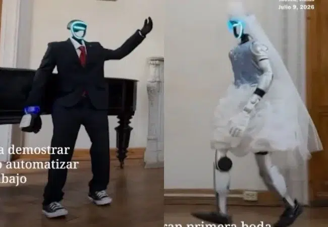 AMOR DE METAL: Robert y Matilda intercambian óxido y votos en la primera boda robótica de Rusia