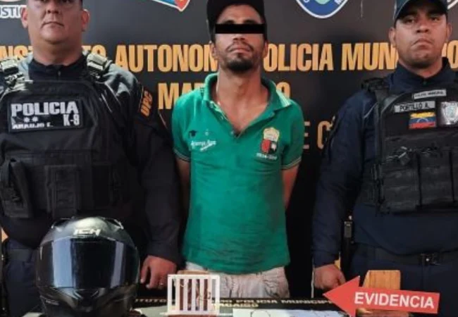 Polimaracaibo detiene a sujeto que hurtó mercancía de un comercio familiar en San Jacinto