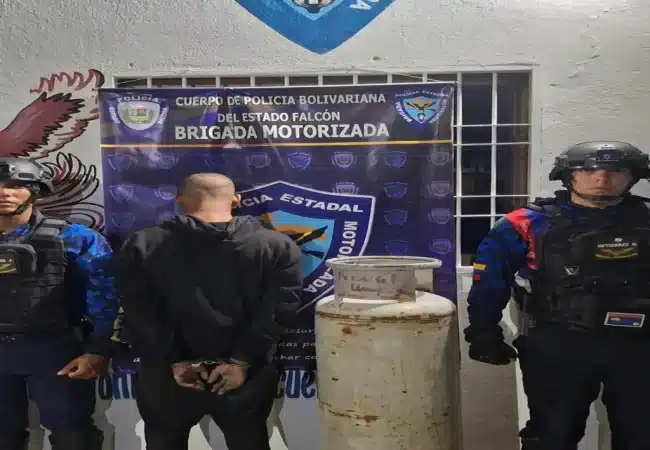 Lo delató el ruido: Lo capturaron con una bombona de 43 kilos que acababa de robar en Coro